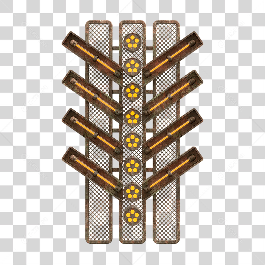 Placa Seta com Neon PNG Transparente