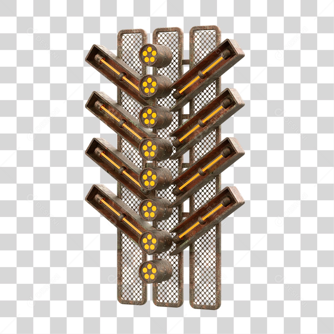 Placa Seta com Neon PNG Transparente