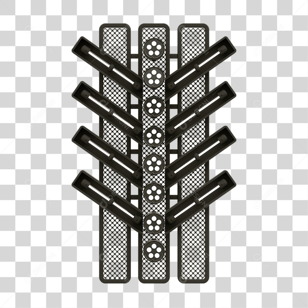 Placa Seta com Neon PNG Transparente