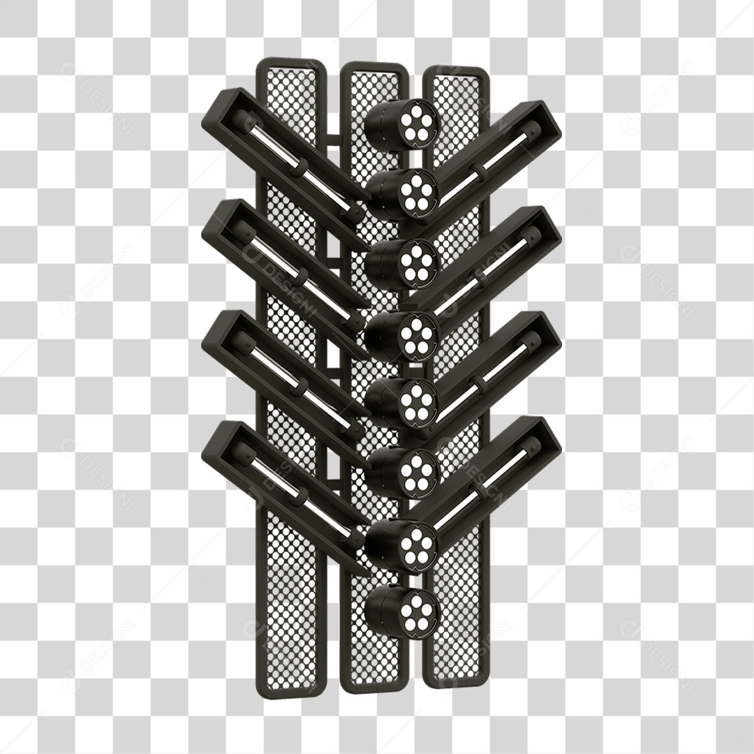 Placa Seta com Neon PNG Transparente