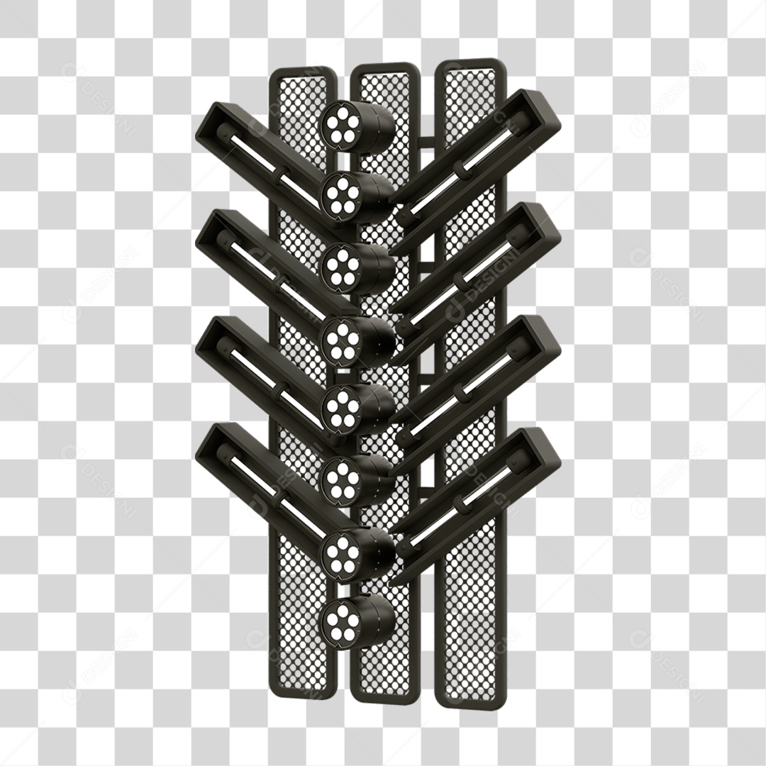 Placa Seta com Neon PNG Transparente