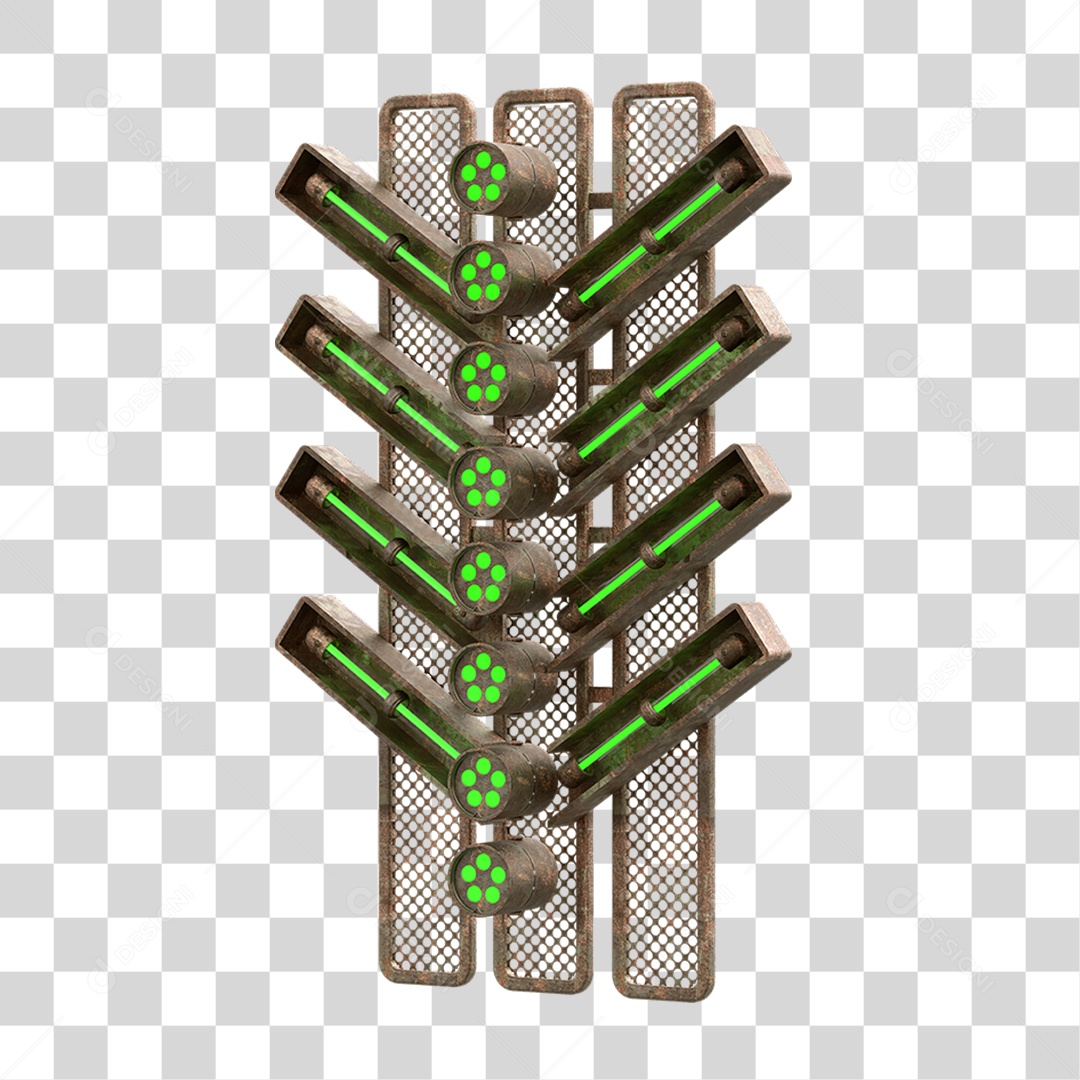 Placa Seta com Neon PNG Transparente