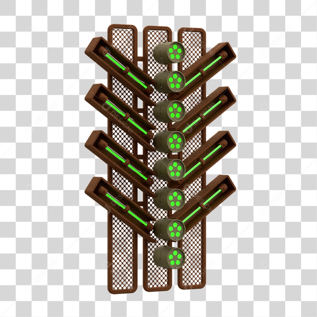 Placa Seta com Neon PNG Transparente