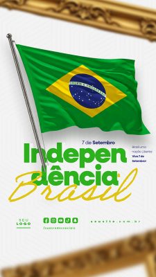 Story Dia da Independência do Brasil 07 de Setembro Social Media PSD Editável