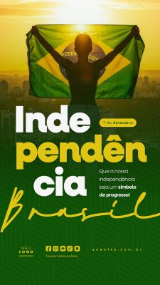 Story Dia da Independência do Brasil 07 de Setembro Social Media PSD Editável