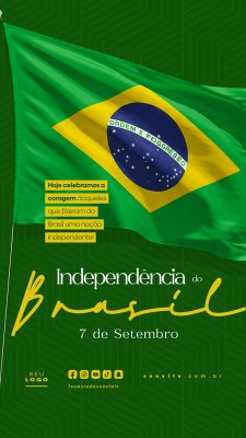 Story Dia da Independência do Brasil 07 de Setembro Social Media PSD Editável