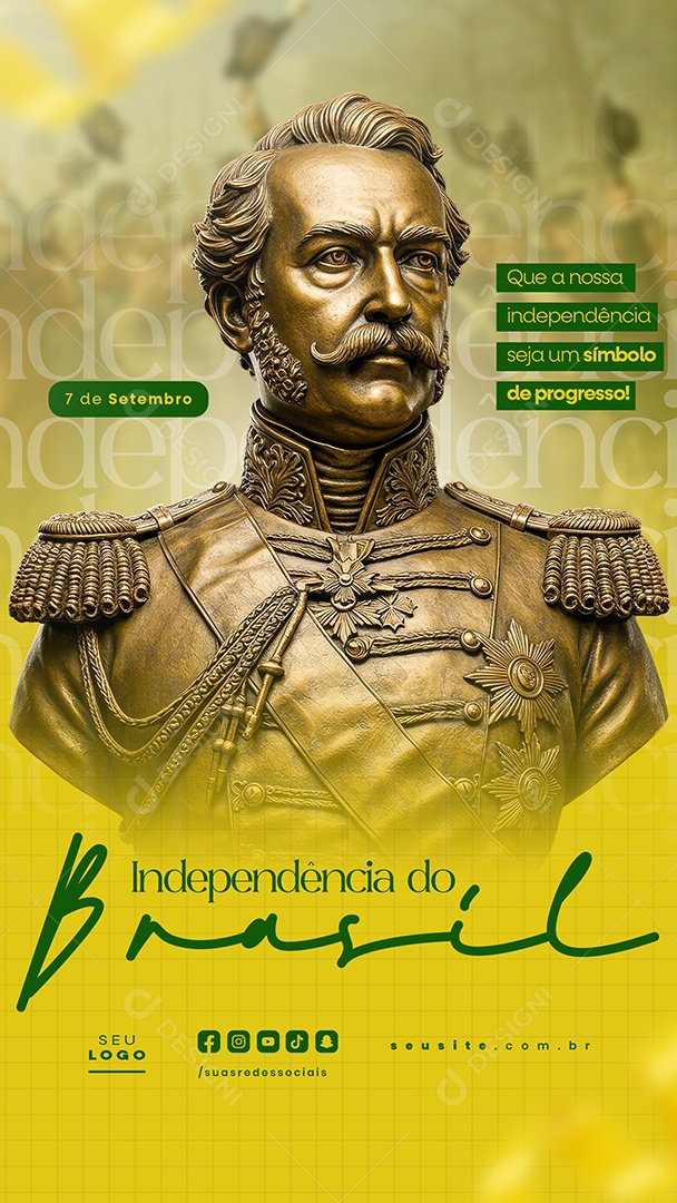 Story Dia da Independência do Brasil 07 de Setembro Social Media PSD Editável