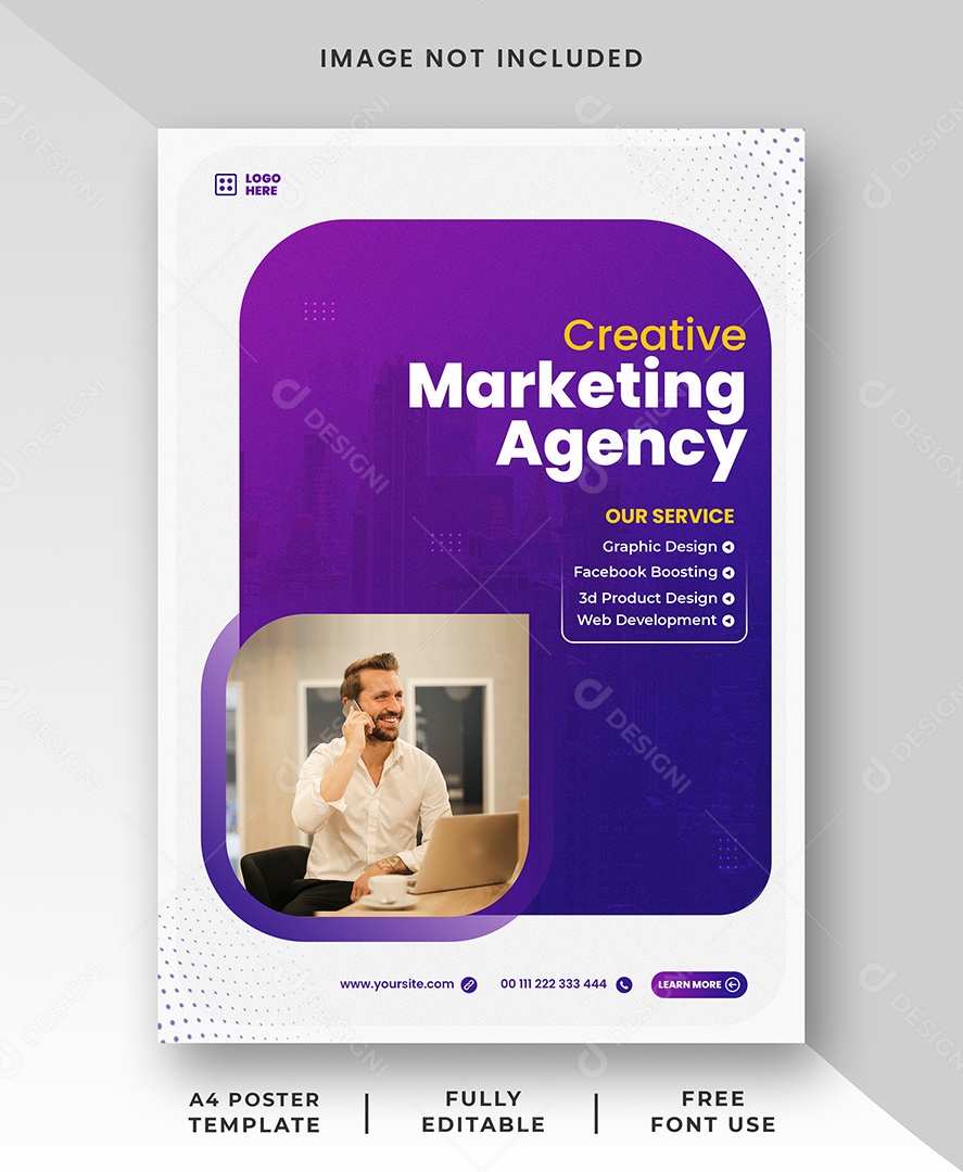 Agência de Marketing Social Media PSD Editável