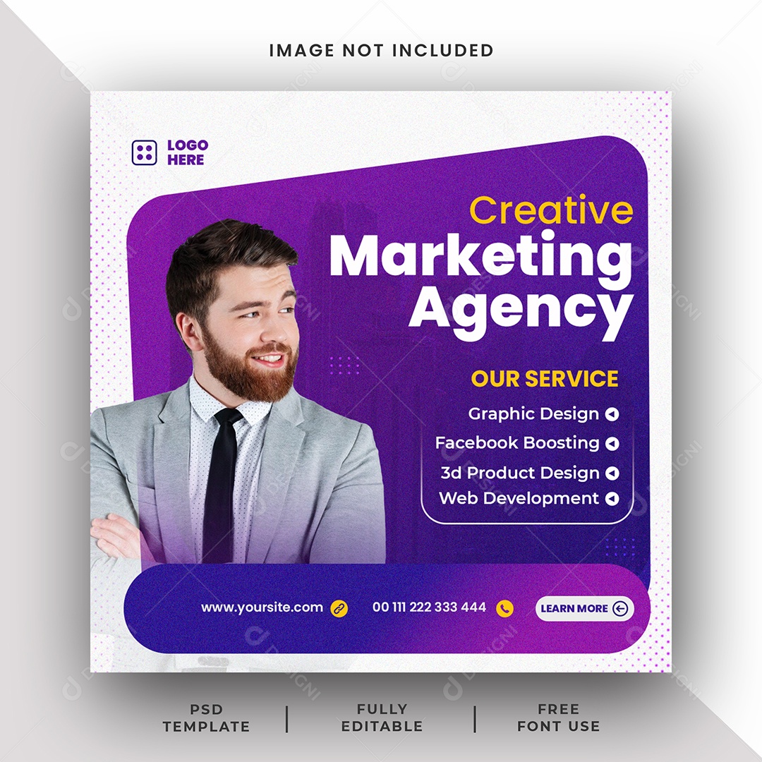 Agência de Marketing Social Media PSD Editável