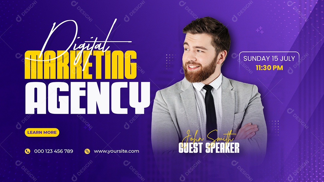 Agência de Marketing Digital Social Media PSD Editável