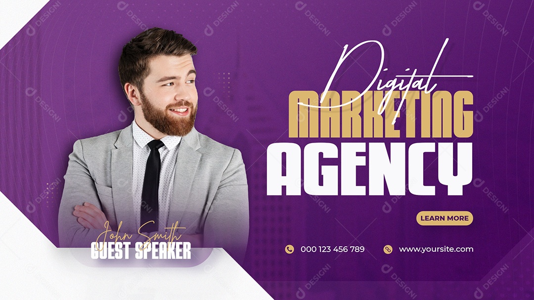 Agência de Marketing Digital Social Media PSD Editável