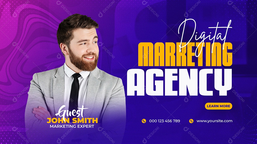 Agência de Marketing Digital Social Media PSD Editável