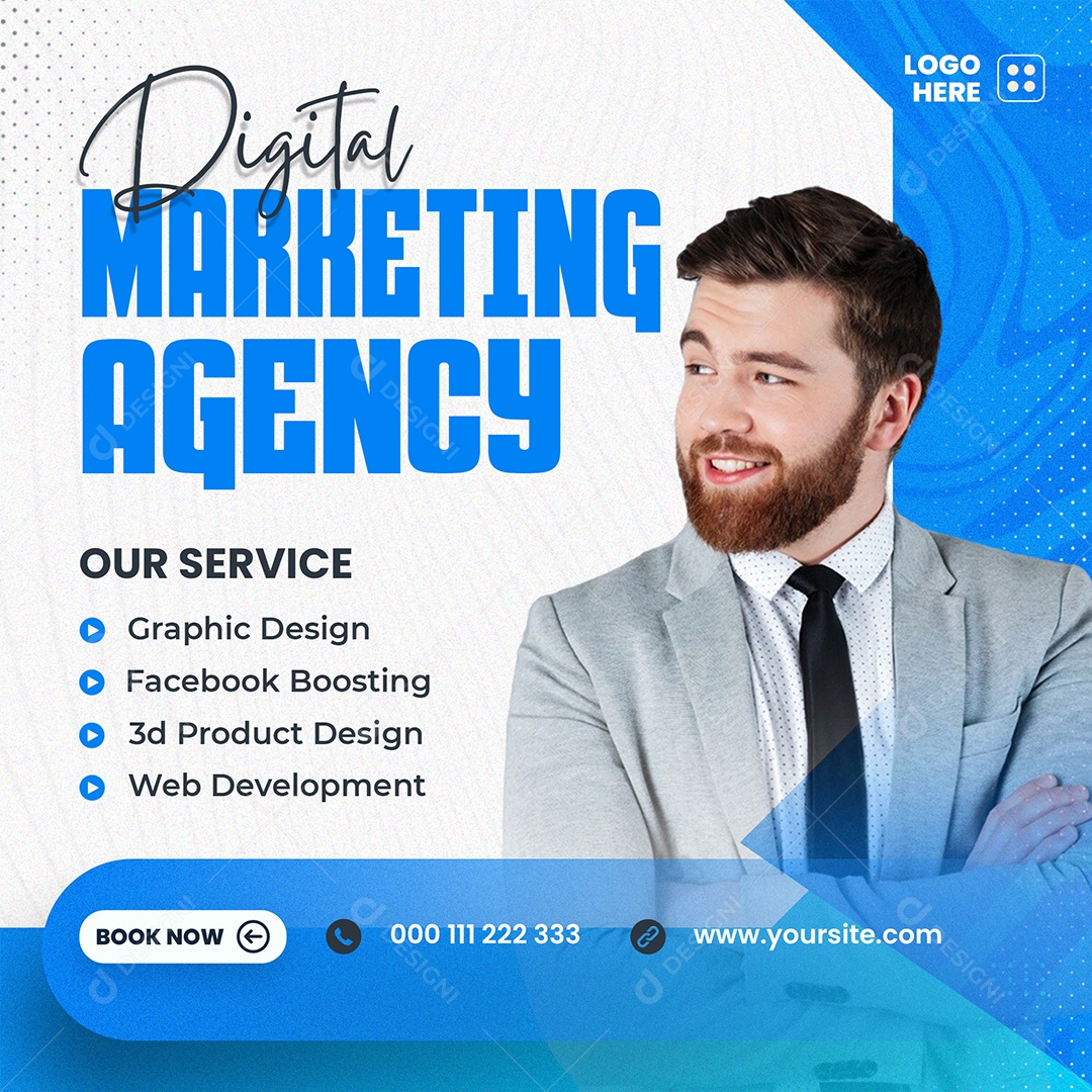 Agência de Marketing Digital Social Media PSD Editável