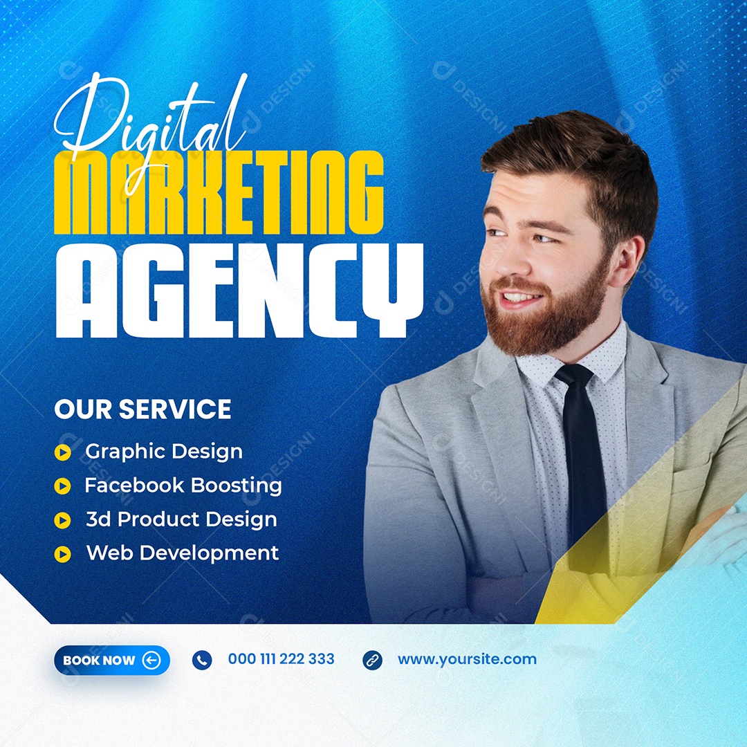 Agência de Marketing Digital Social Media PSD Editável