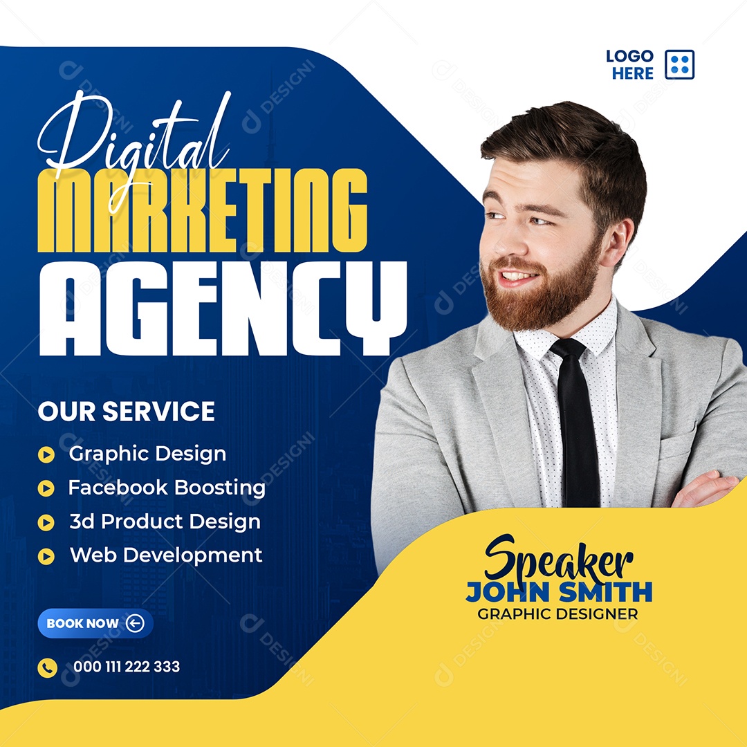 Agência de Marketing Digital Social Media PSD Editável