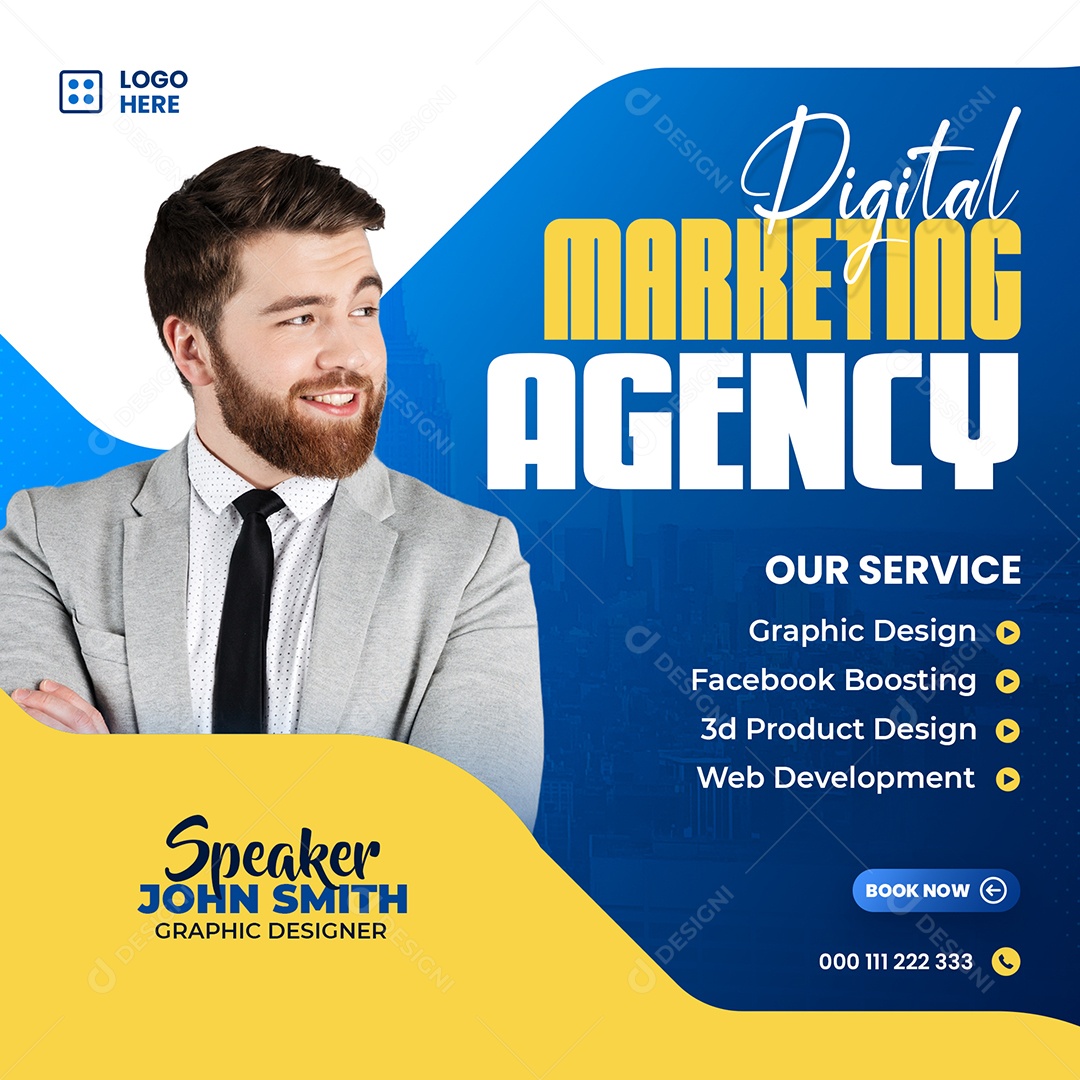 Agência de Marketing Digital Social Media PSD Editável