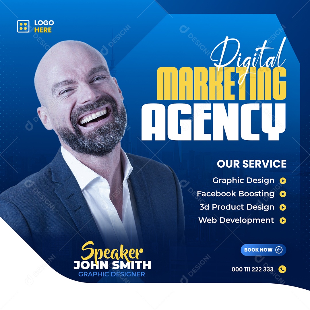 Agência de Marketing Digital Social Media PSD Editável