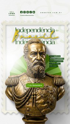 Story Dia da Independência do Brasil 07 de Setembro Social Media PSD Editável