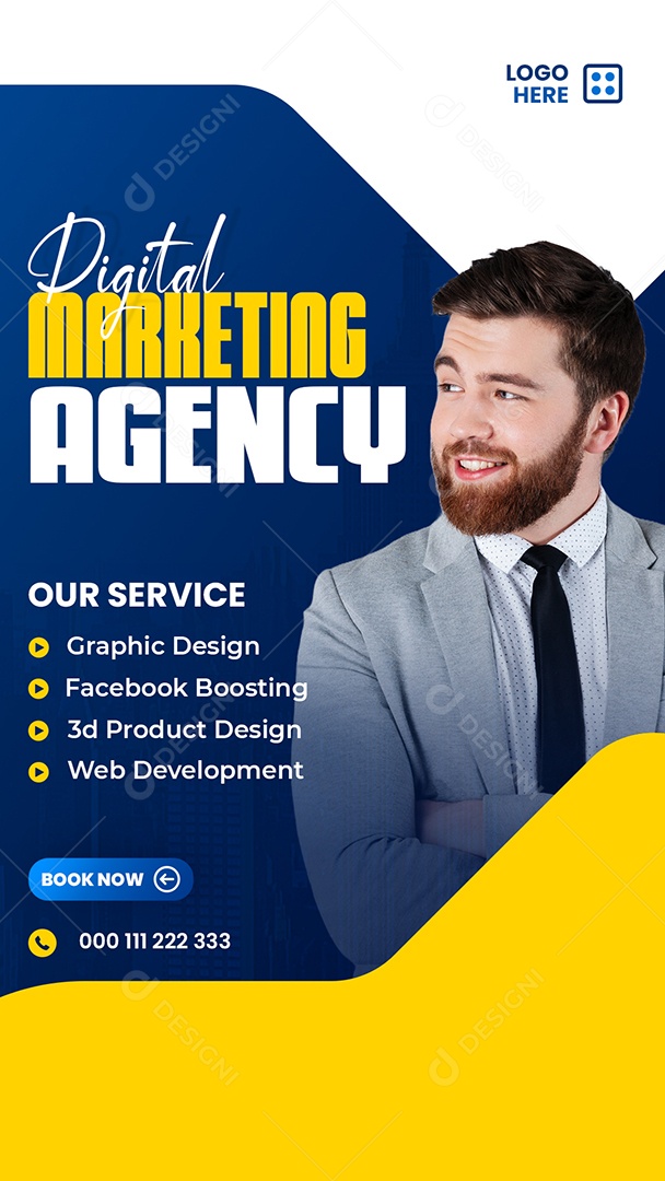 Agência de Marketing Digital Social Media PSD Editável