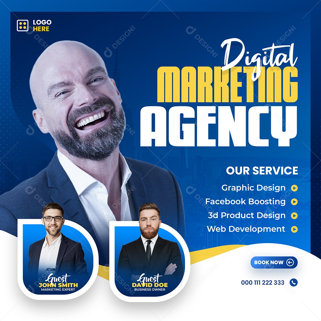 Agência de Marketing Social Media PSD Editável