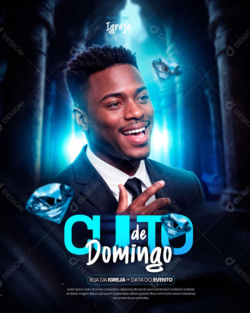 Gospel De Domingo Social Media PSD Editável