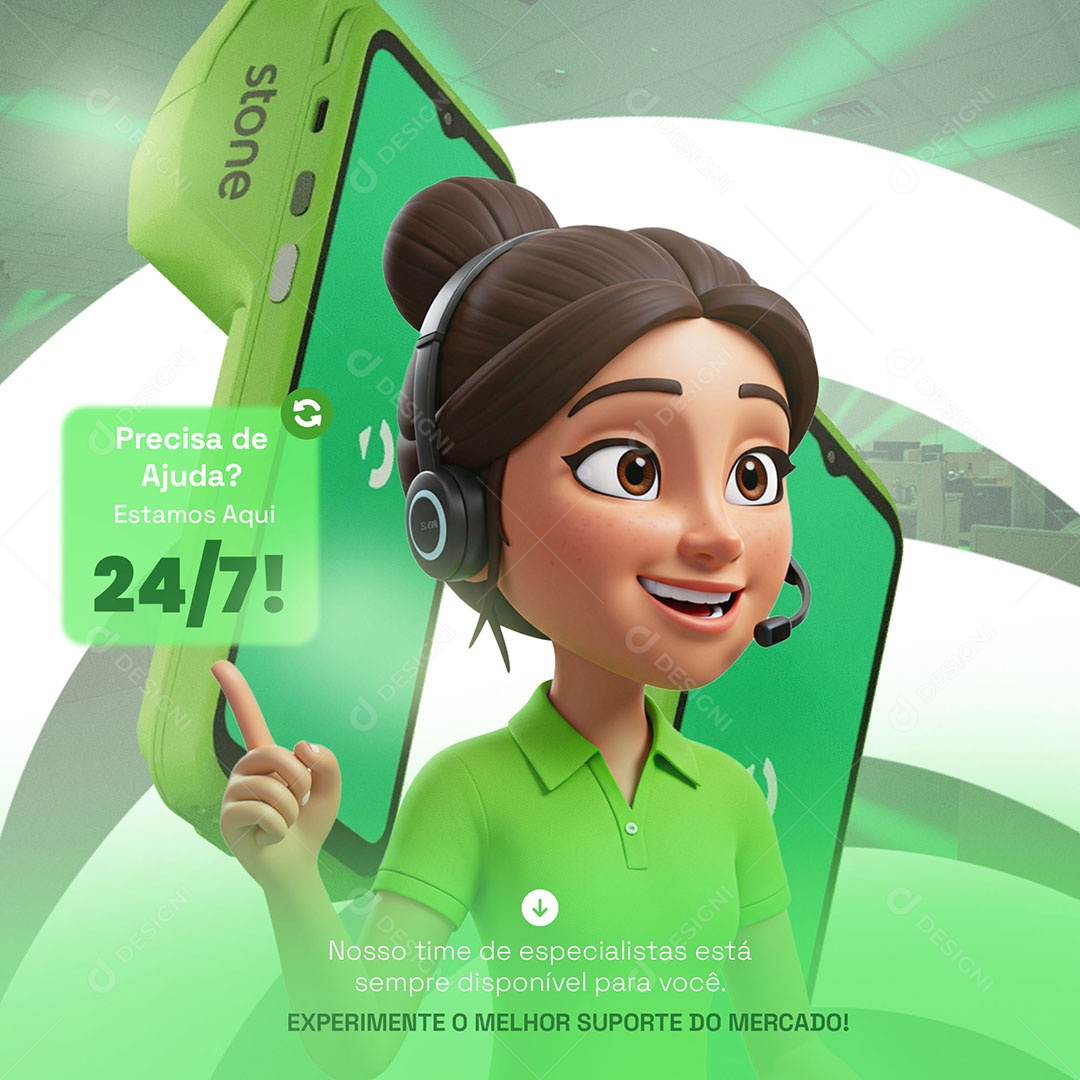 Maquininha Experimente O Merlor Suporte Do Mercado Social Media PSD Editável