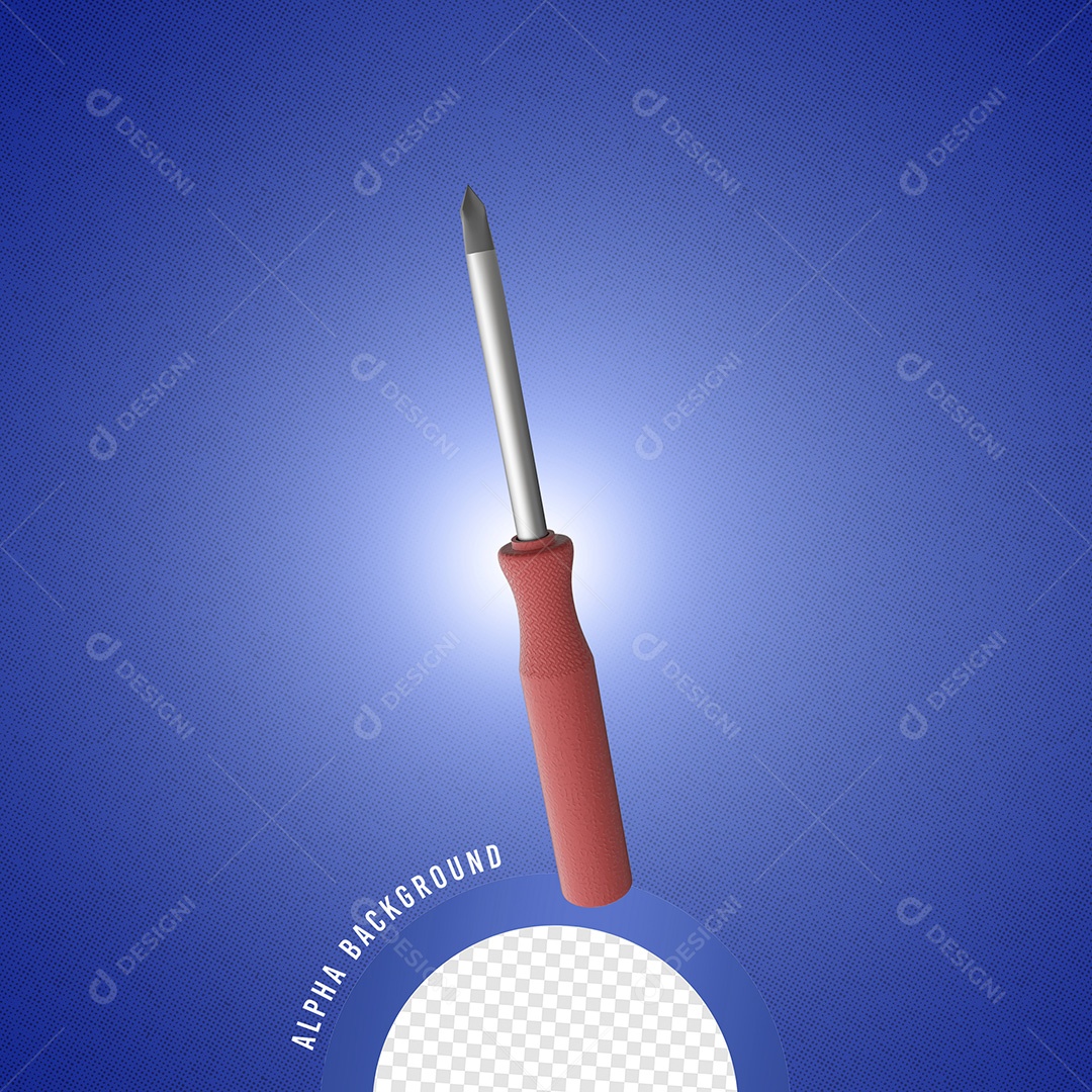 Elemento 3D Chave Vermelha Para Composição PSD