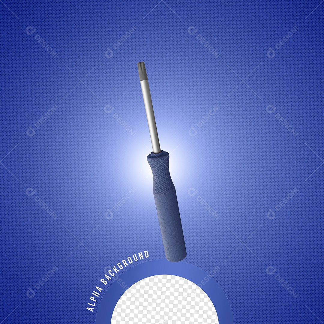 Elemento 3D Chave Azul Para Composição PSD