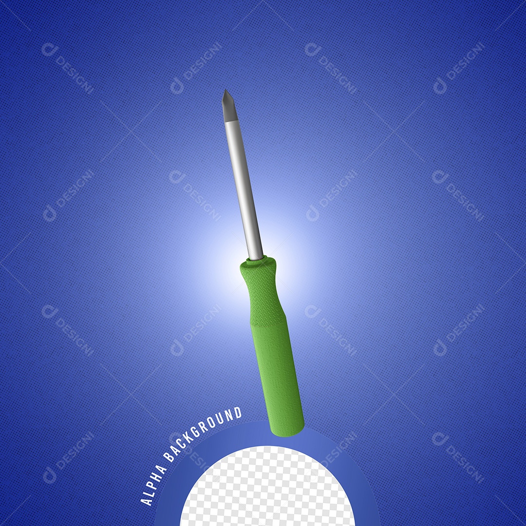 Elemento 3D Chave Verde Para Composição PSD