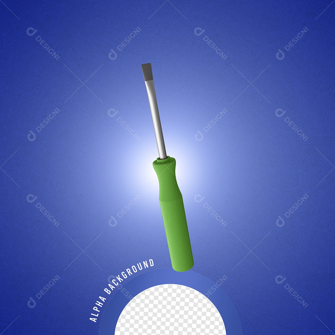 Elemento 3D Chave Verde Para Composição PSD