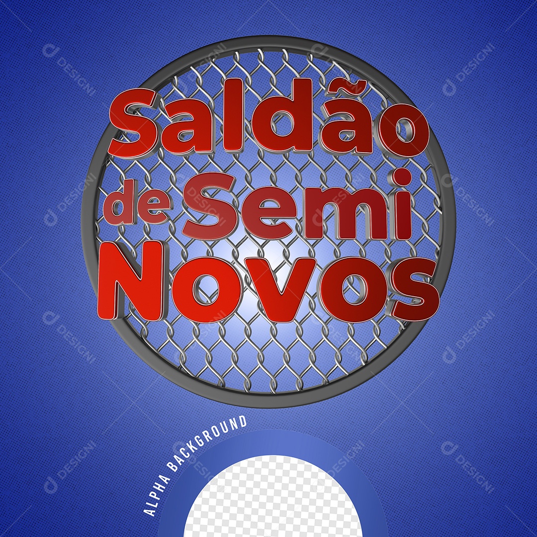Selo 3D Saldão De Seminovos Para Composição PSD