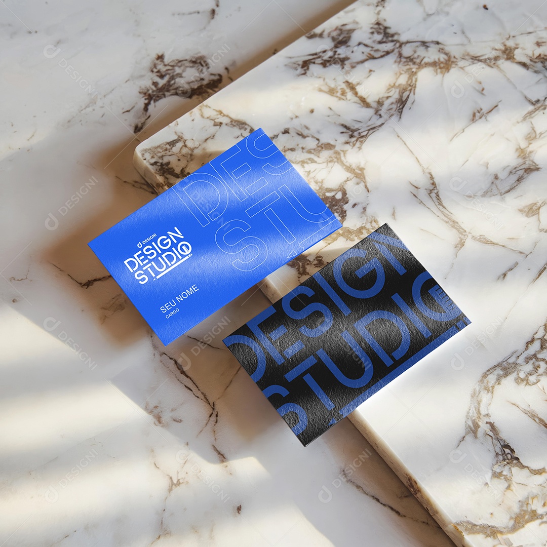 Modelo de Cartão De Visita no Mármore PSD Editável