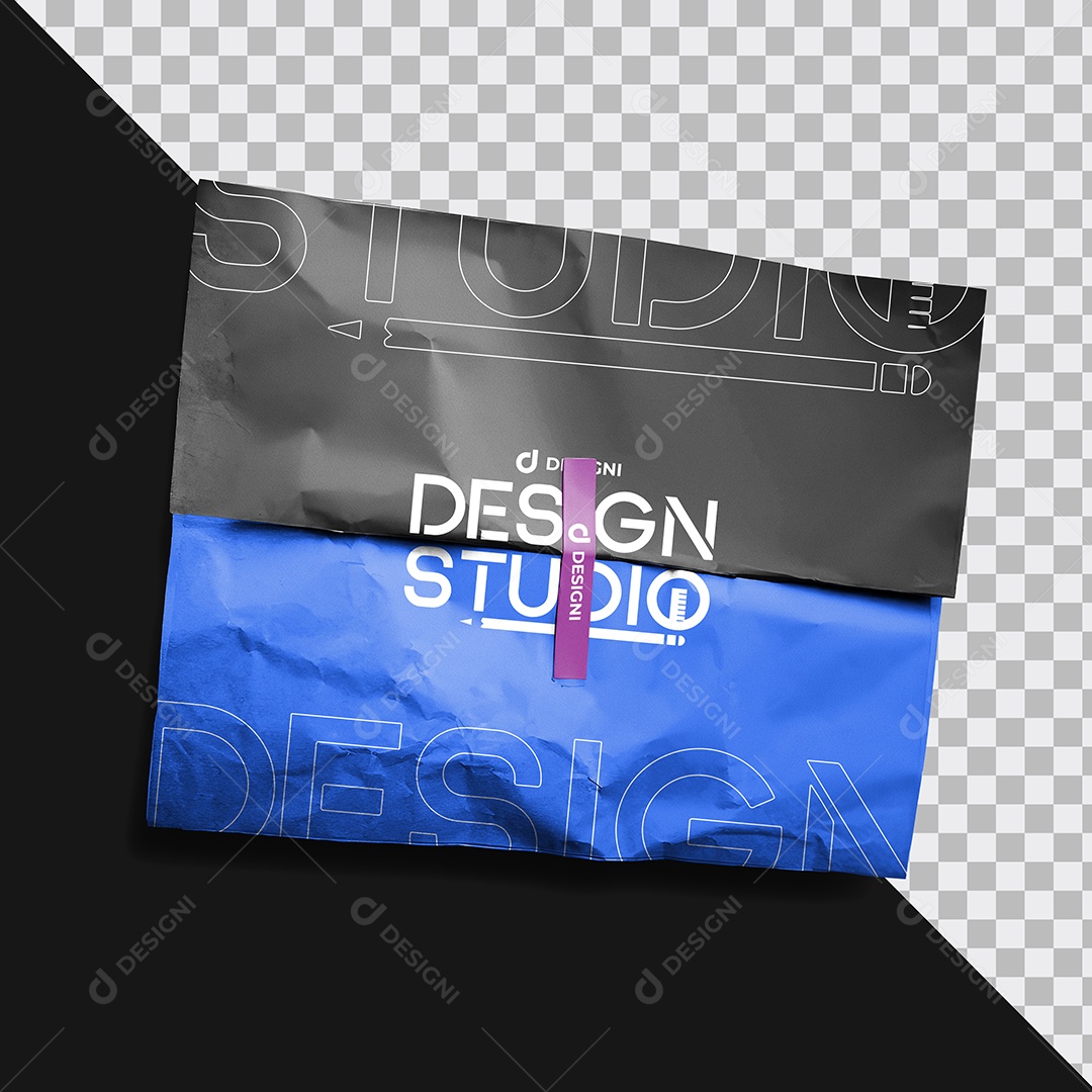 Mockup Envelope de Papel com Fita PSD Editável