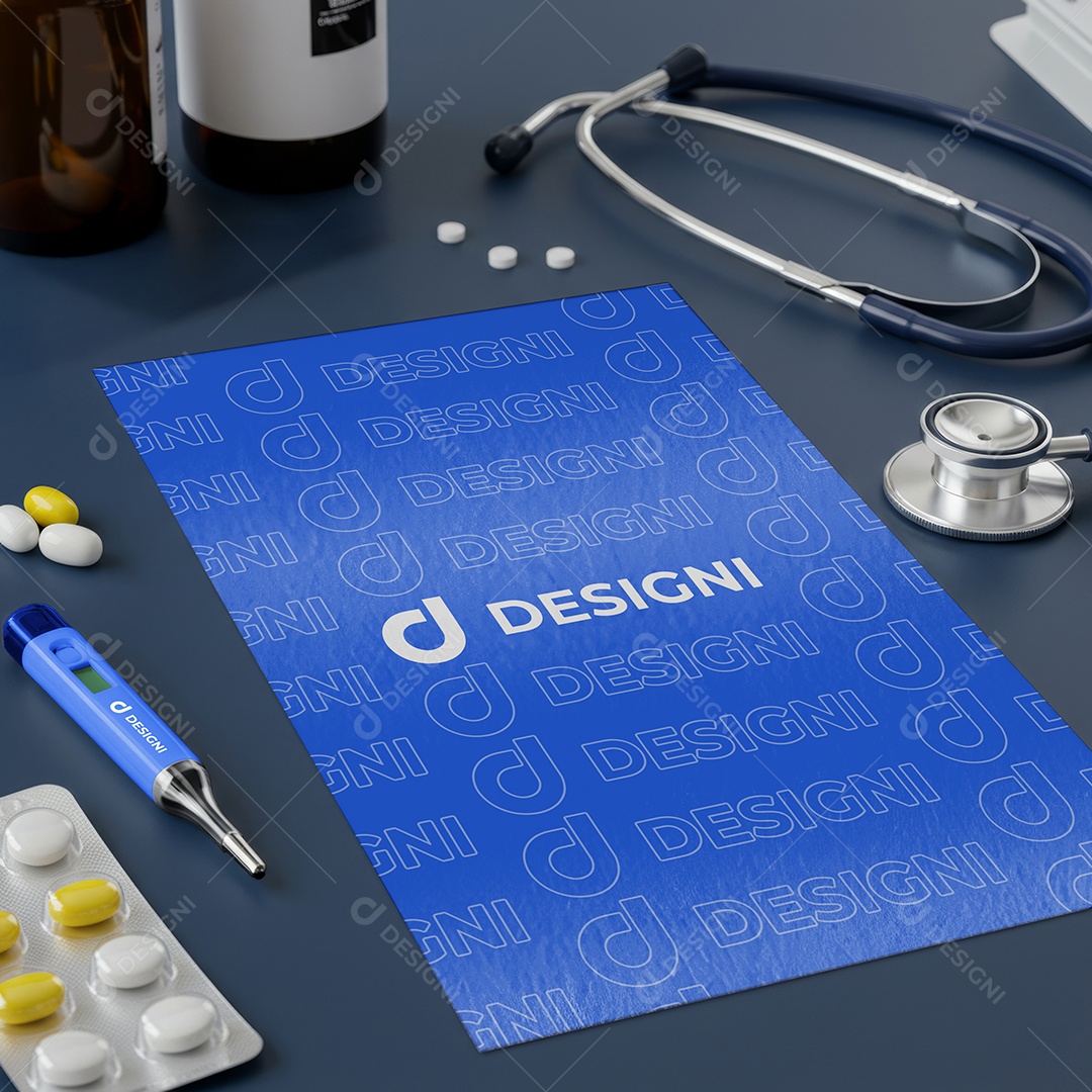 Mockup Papel Timbrado para Médicos PSD Editável