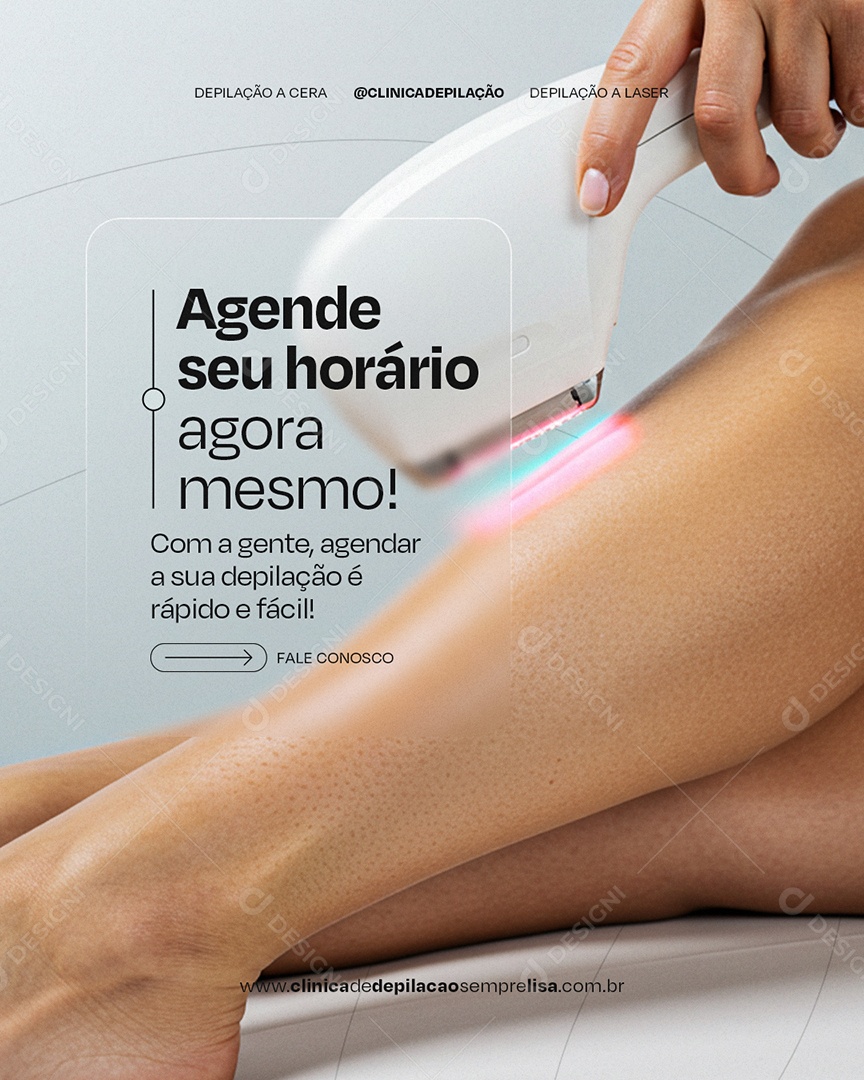 Depilação a Cera Agende seu Horário Social Media PSD Editável