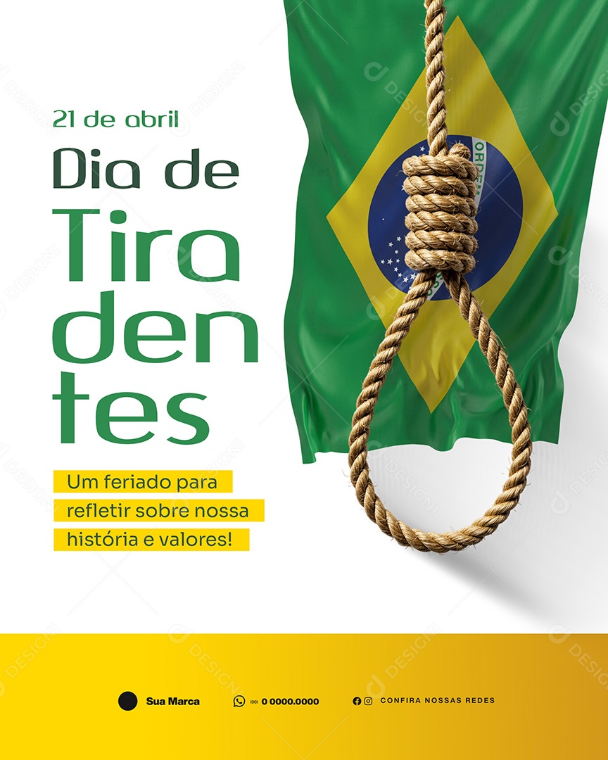 21 de Abril dia de Tiradentes Social Media PSD Editável