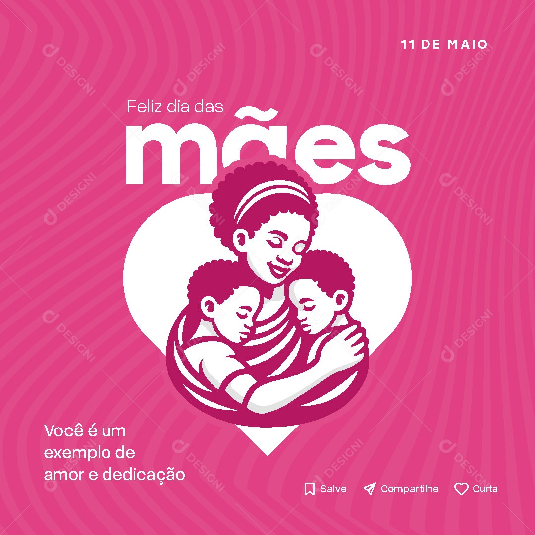 Feliz Dia Das Mães 11 de Maio Social Media Vetor EPS