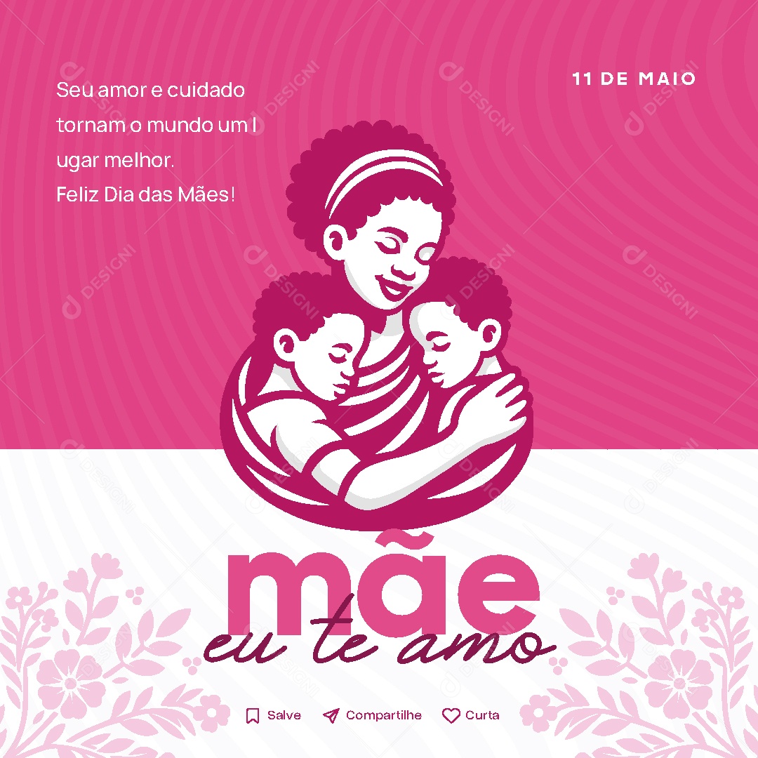 Feliz Dia Das Mães 11 de Maio Social Media Vetor EPS