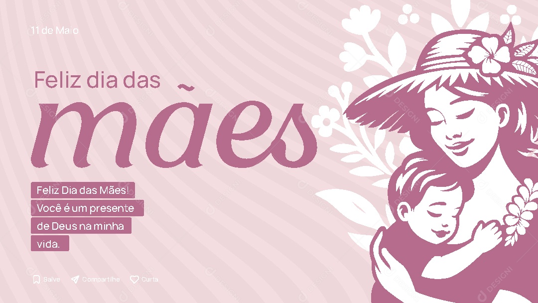 Feliz Dia Das Mães 11 de Maio Social Media Vetor EPS
