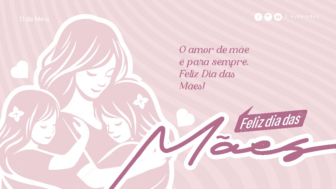 Feliz Dia Das Mães 11 de Maio Social Media Vetor EPS