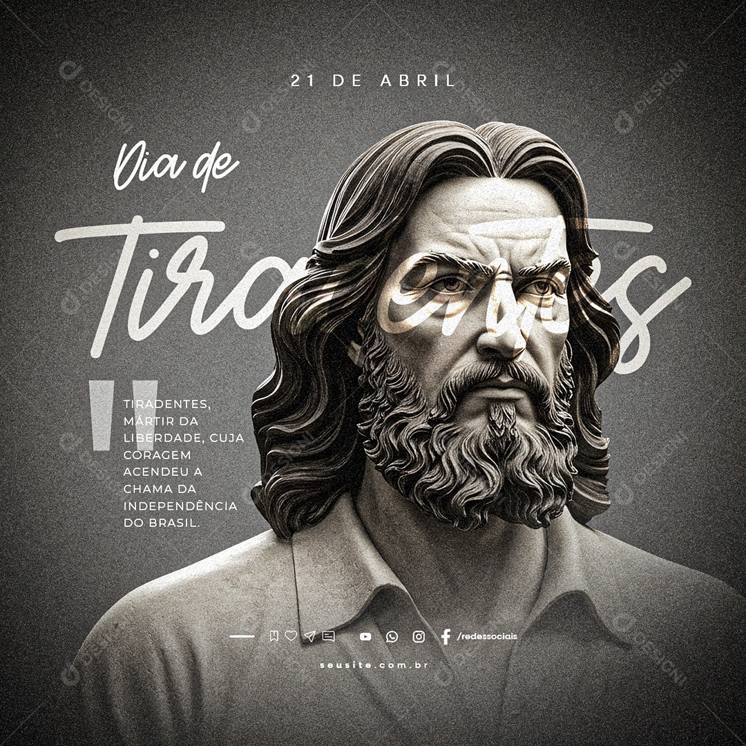 Dia de Tiradentes 21 de Abril Social Media PSD Editável