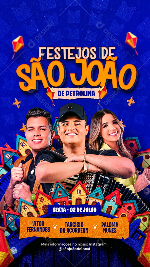Story Flyer Festejos de São João Social Media PSD Editável