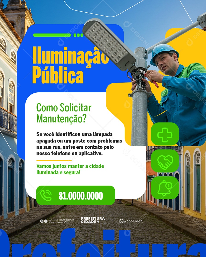 Prefeitura Iluminação Social Media PSD Editável