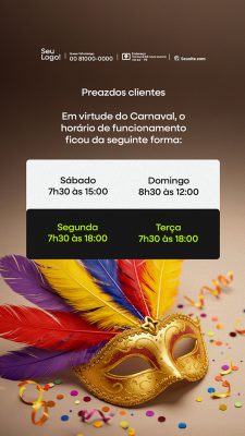 Horário de Funcionamento Social Media PSD Editável