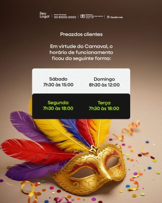 Horário de Funcionamento Social Media PSD Editável
