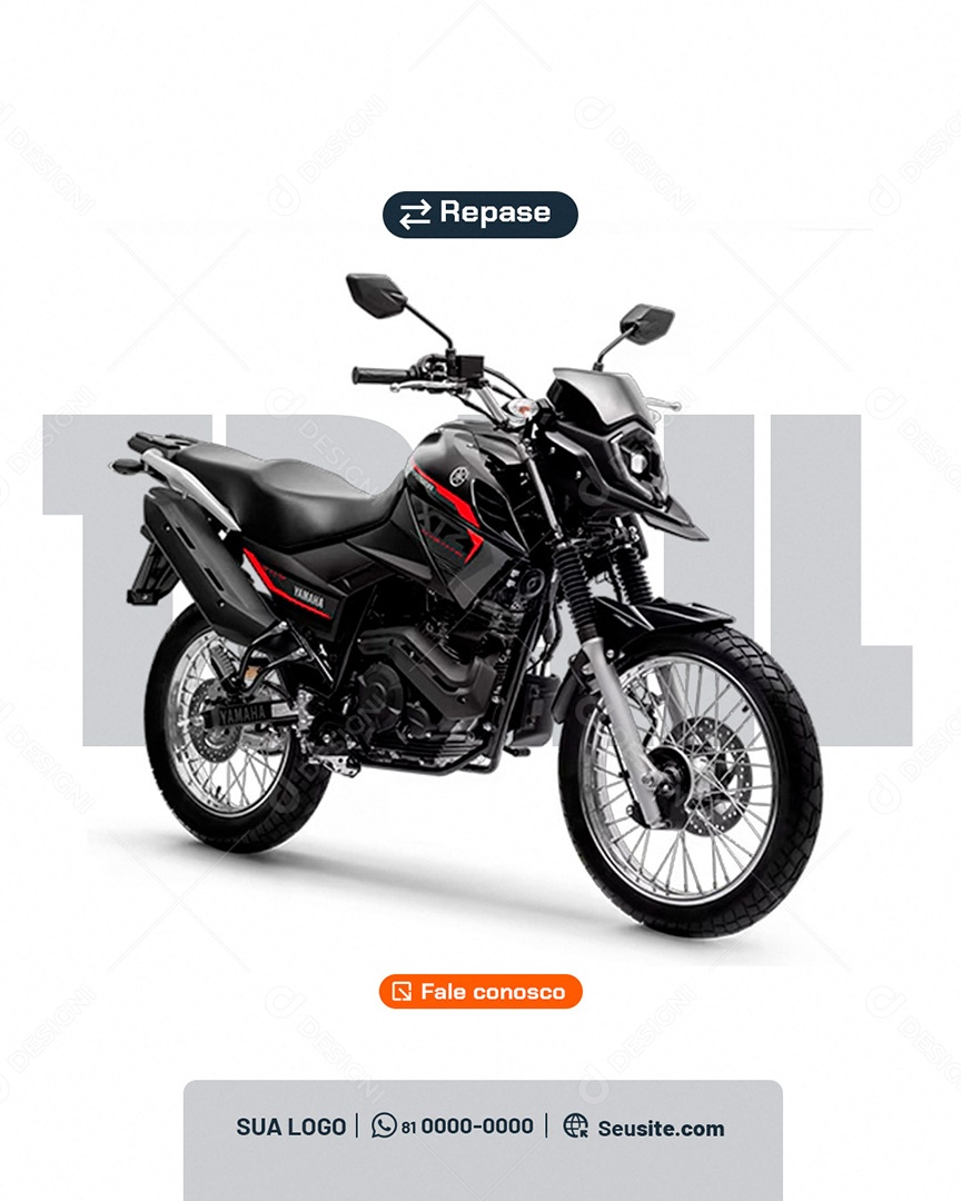 Sua Moto Big Trail Concessionária Social Media PSD Editável