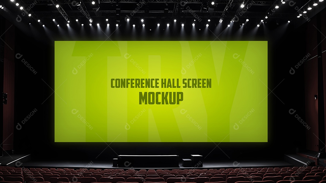 Mockup Sala de Cinema PSD Editável