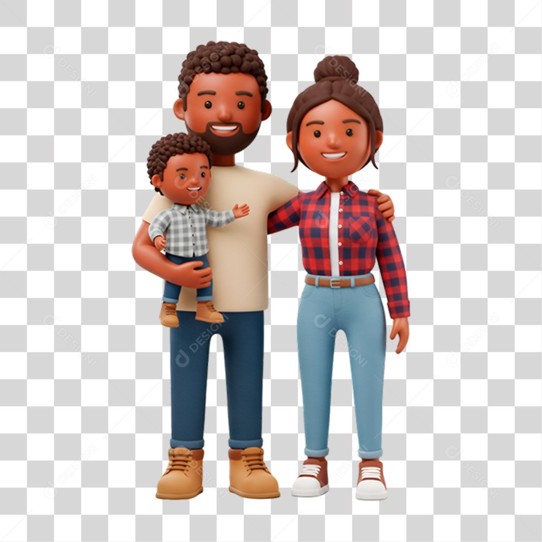 Família Feliz Pai Mãe é Filho PNG Transparente