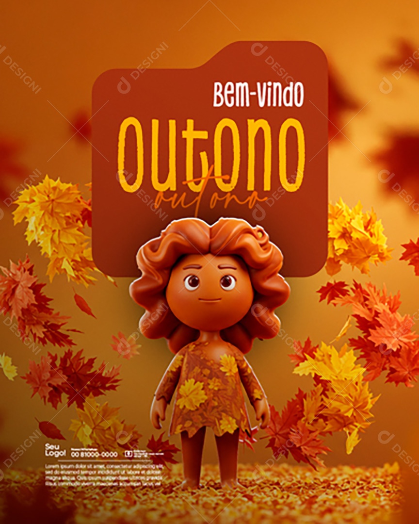 Bem Vindo Outono Social Media PSD Editável