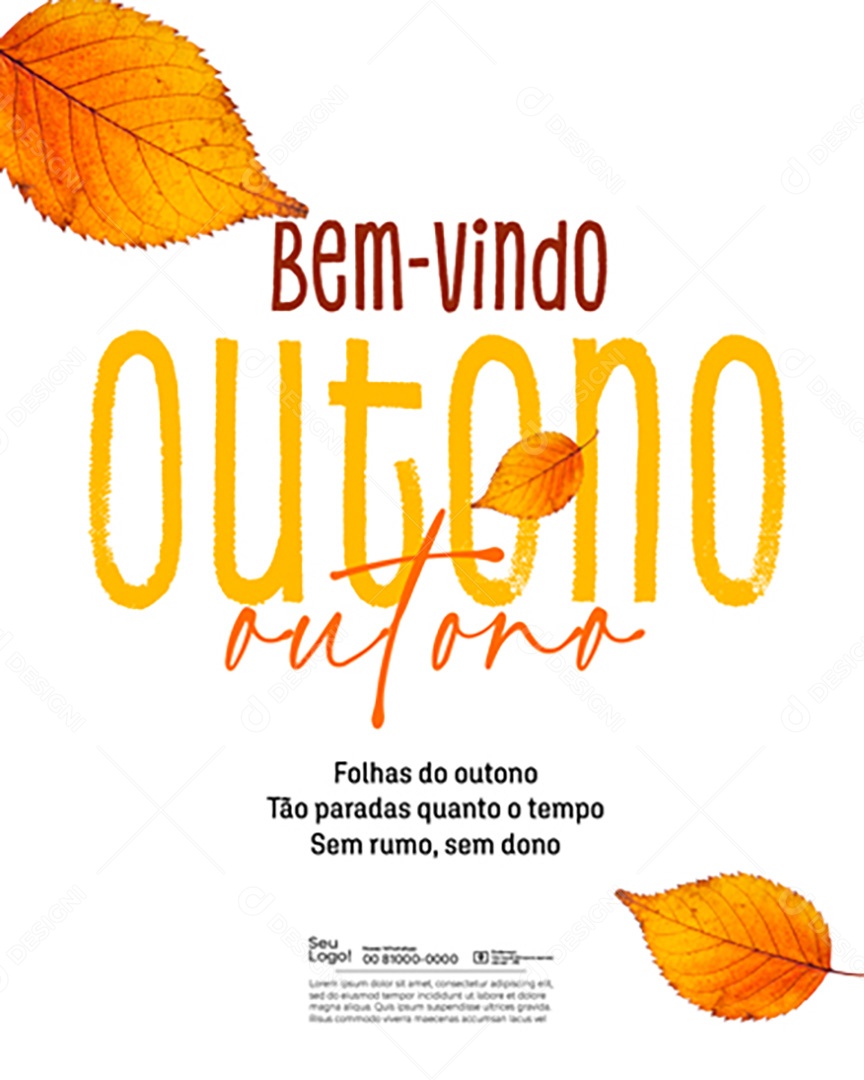 Bem Vindo Outono Social Media PSD Editável